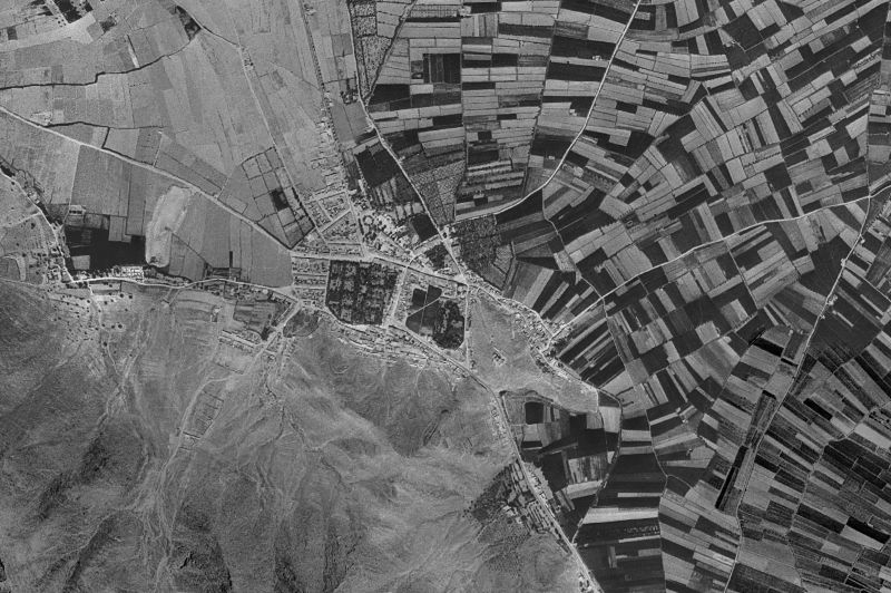 Ortofoto de 1956-1957 del núcleo de Cox