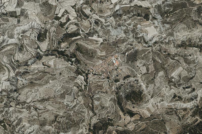 Ortofoto actual del núcleo de Quatretondeta