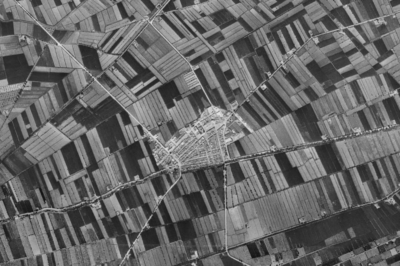 Ortofoto de 1956-1957 del núcleo de Dolores
