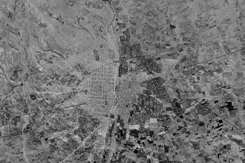 Ortofoto de 1956-1957 del núcleo de Elx/Elche