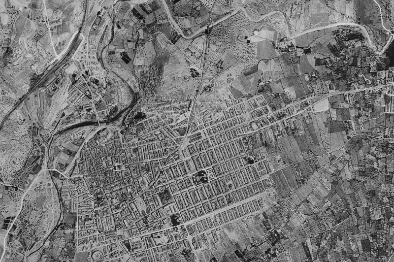 Ortofoto de 1956-1957 del núcleo de Elda