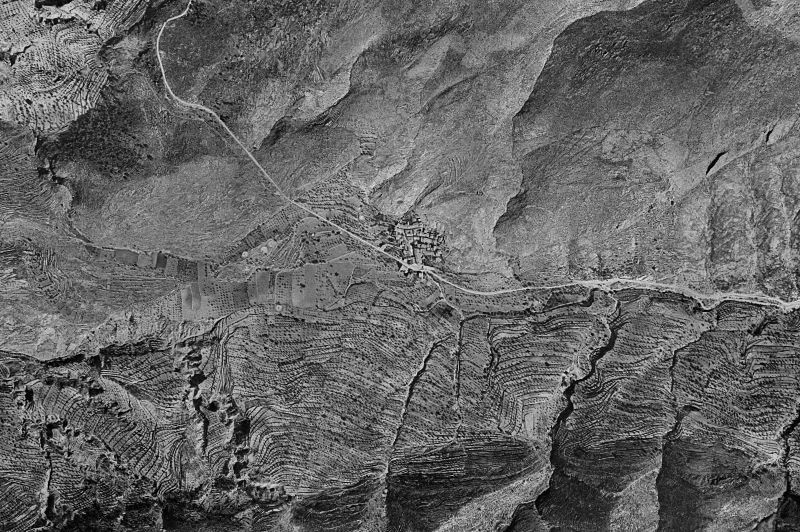 Ortofoto de 1956-1957 del núcleo de Fageca