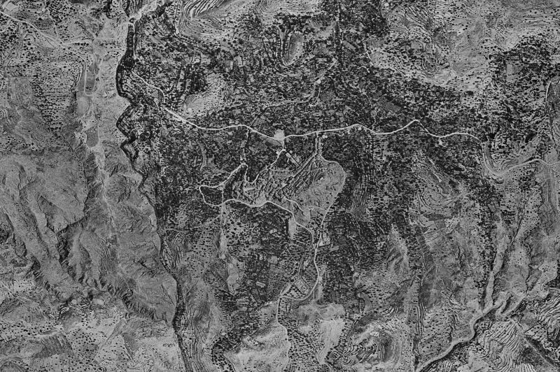 Ortofoto de 1956-1957 del núcleo de Finestrat