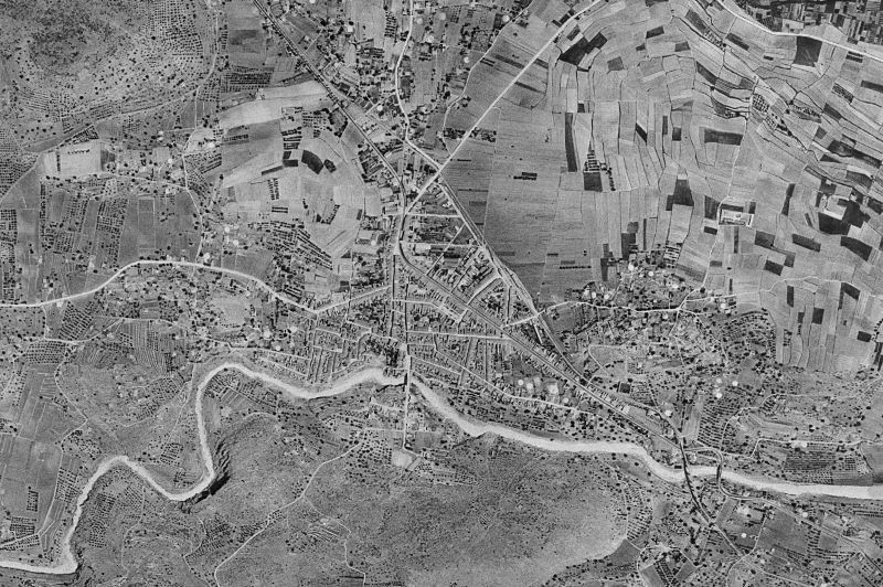 Ortofoto de 1956-1957 del núcleo de Gata de Gorgos
