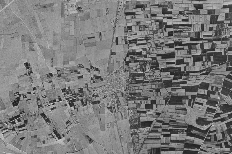 Ortofoto de 1956-1957 del núcleo de Granja de Rocamora
