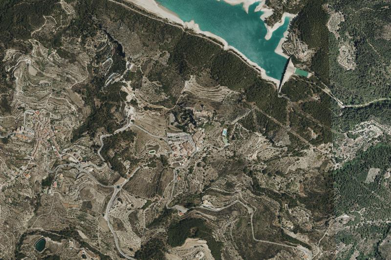 Ortofoto actual del núcleo de El Castell de Guadalest