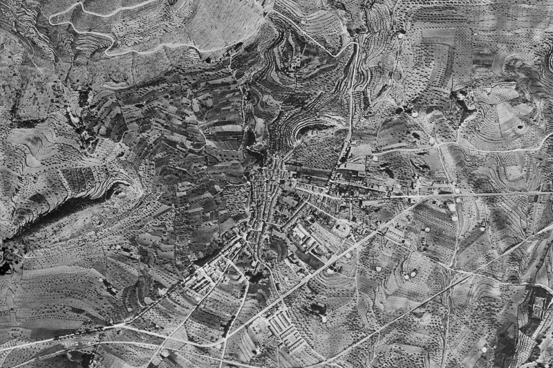 Ortofoto de 1956-1957 del núcleo de Ibi
