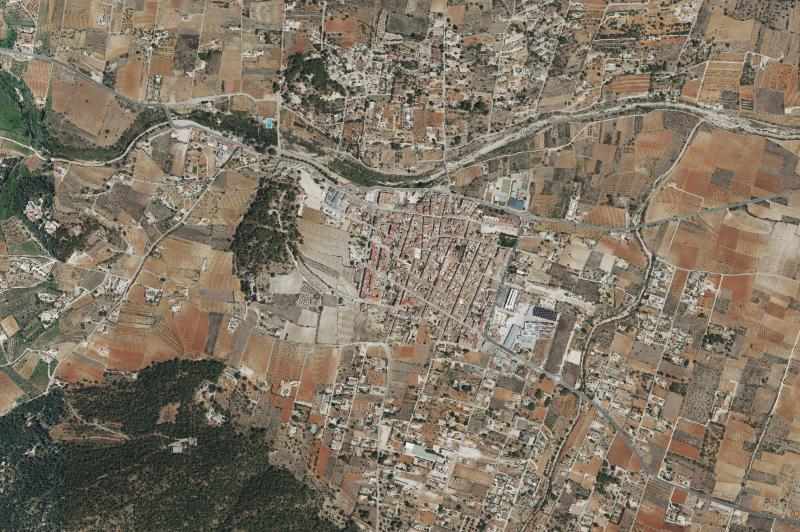 Ortofoto actual del núcleo de Xaló