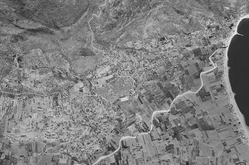 Ortofoto de 1956-1957 del núcleo de Xàbia/Jávea