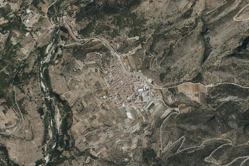 Ortofoto actual del núcleo de L'Orxa/Lorcha
