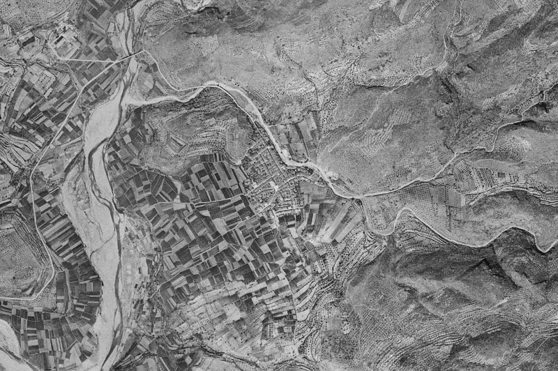 Ortofoto de 1956-1957 del núcleo de L'Orxa/Lorcha