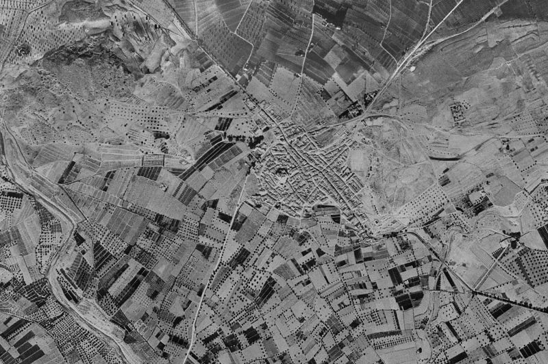 Ortofoto de 1956-1957 del núcleo de Monforte del Cid