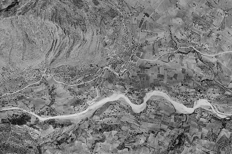 Ortofoto de 1956-1957 del núcleo de Murla