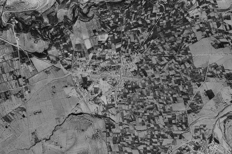 Ortofoto de 1956-1957 del núcleo de Muro de Alcoy