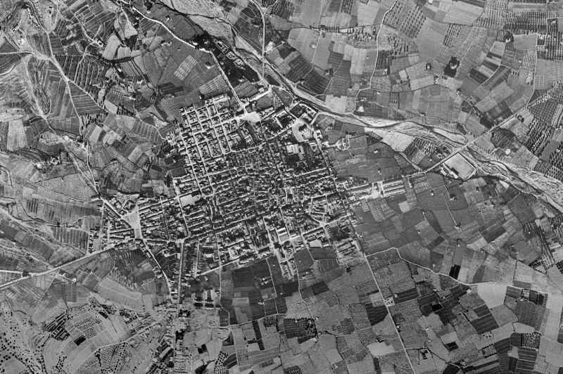 Ortofoto de 1956-1957 del núcleo de Novelda