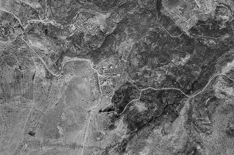 Ortofoto de 1956-1957 del núcleo de La Nucia
