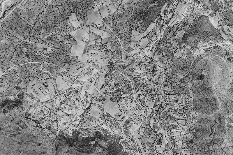 Ortofoto de 1956-1957 del núcleo de Orba