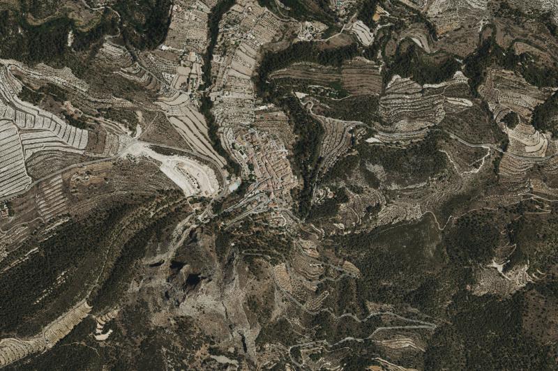 Ortofoto actual del núcleo de Penàguila
