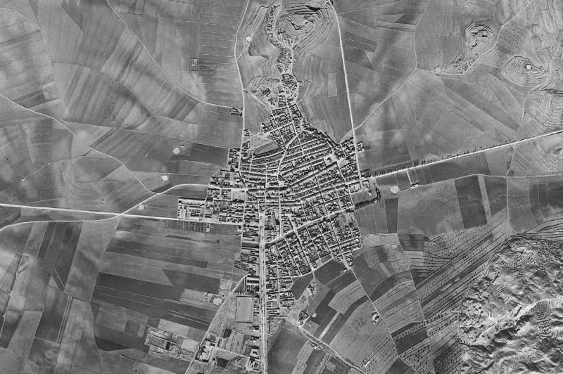 Ortofoto de 1956-1957 del núcleo de El Pinós/Pinoso
