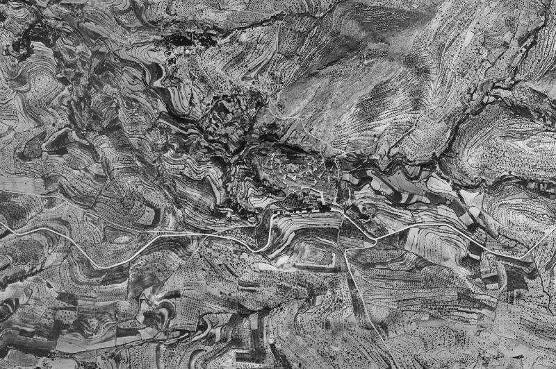 Ortofoto de 1956-1957 del núcleo de Planes