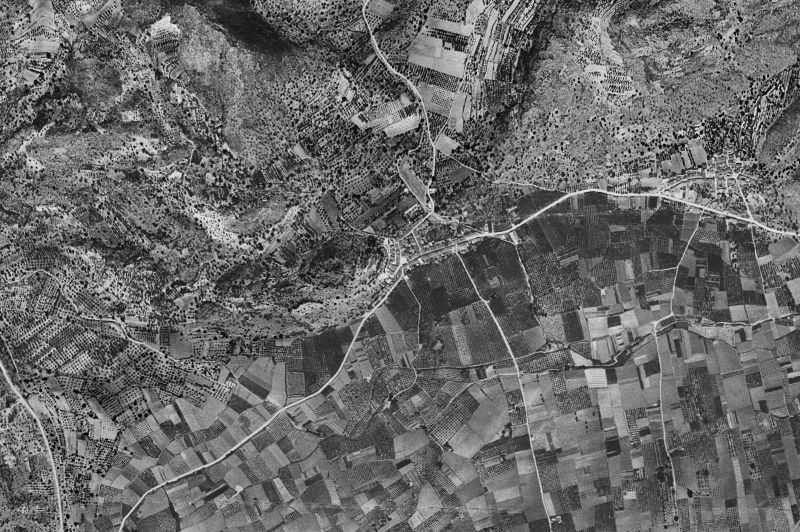 Ortofoto de 1956-1957 del núcleo de El Ràfol d'Almúnia