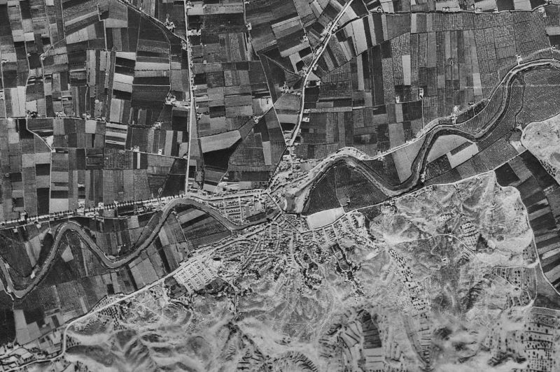 Ortofoto de 1956-1957 del núcleo de Rojales