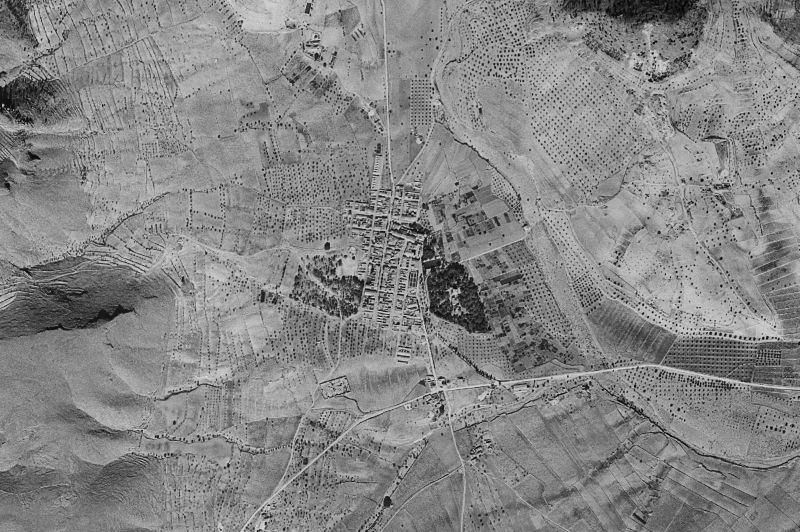 Ortofoto de 1956-1957 del núcleo de La Romana