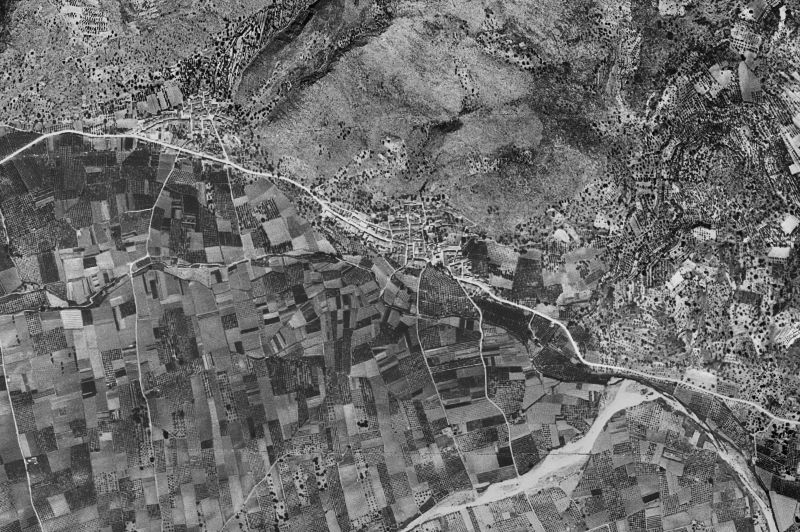 Ortofoto de 1956-1957 del núcleo de Sanet y Negrals