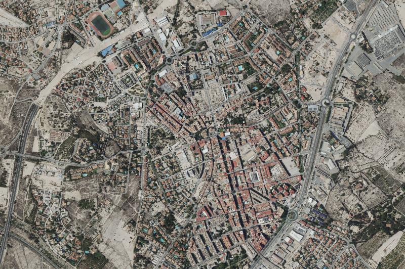 Ortofoto actual del núcleo de Sant Joan d'Alacant