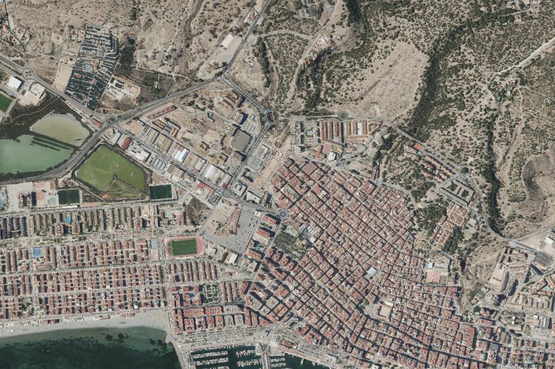 Ortofoto actual del núcleo de Santa Pola