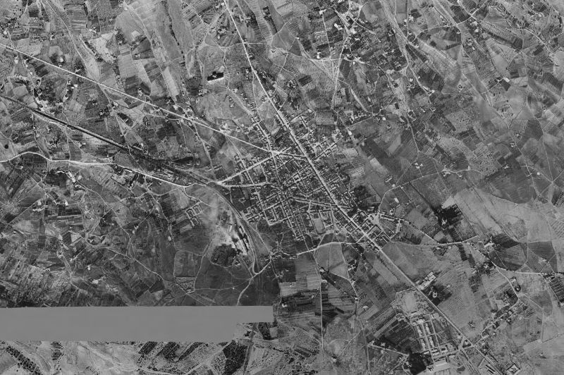 Ortofoto de 1956-1957 del núcleo de Sant Vicent del Raspeig/San Vicente del Raspeig