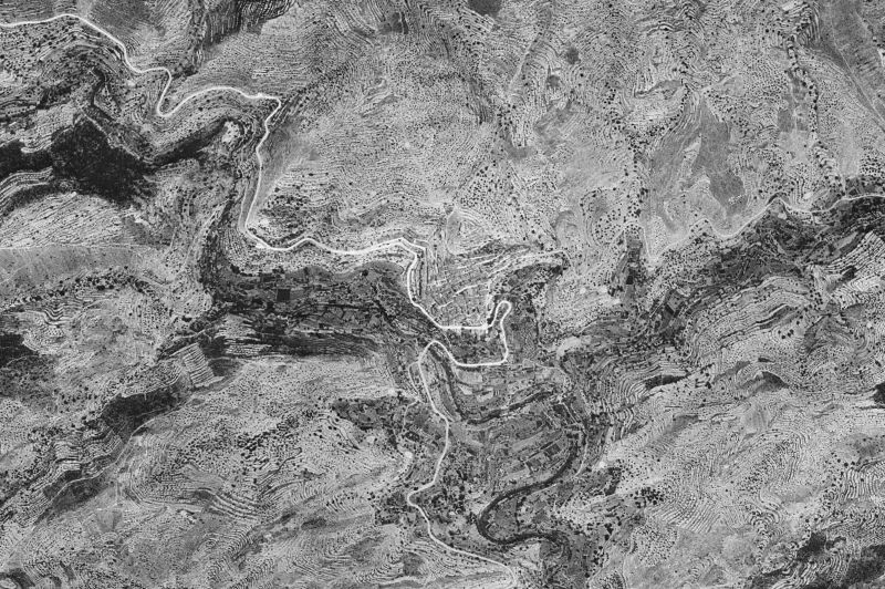 Ortofoto de 1956-1957 del núcleo de Sella