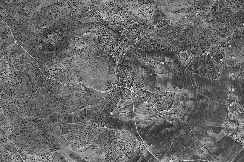 Ortofoto de 1956-1957 del núcleo de Senija