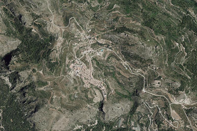 Ortofoto actual del núcleo de Tàrbena