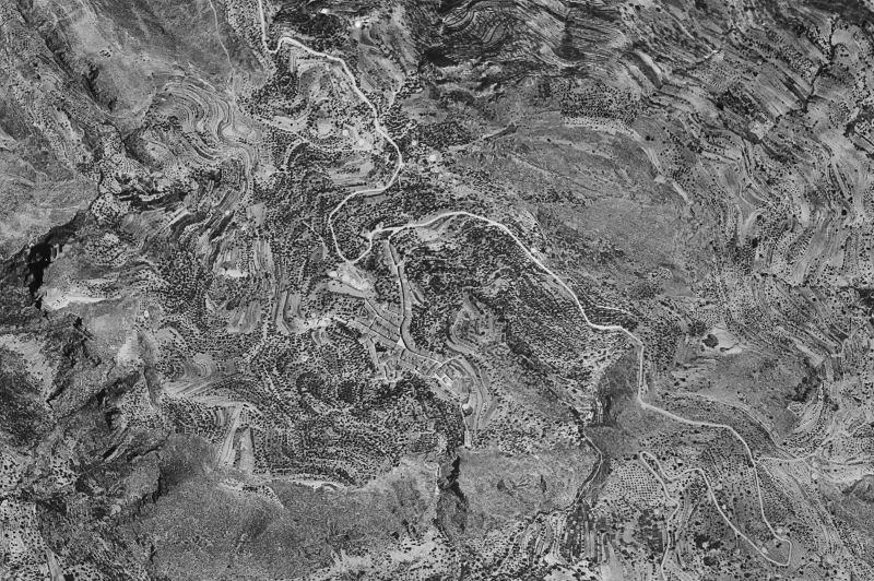 Ortofoto de 1956-1957 del núcleo de Tàrbena