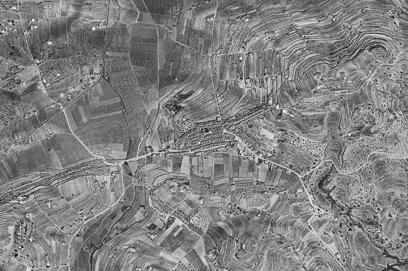 Ortofoto de 1956-1957 del núcleo de Teulada
