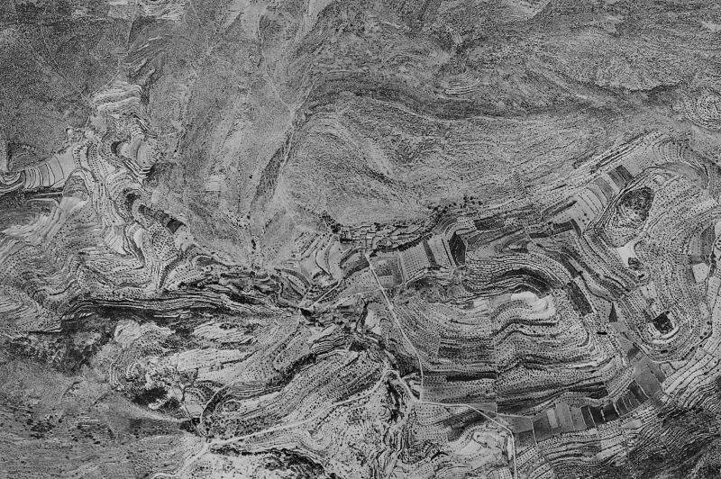 Ortofoto de 1956-1957 del núcleo de Tollos