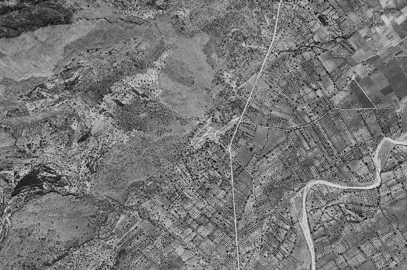 Ortofoto de 1956-1957 del núcleo de Tormos