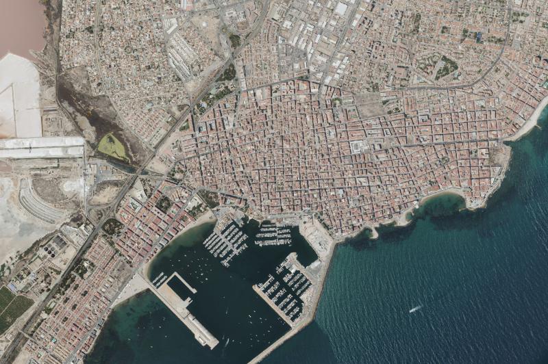 Ortofoto actual del núcleo de Torrevieja