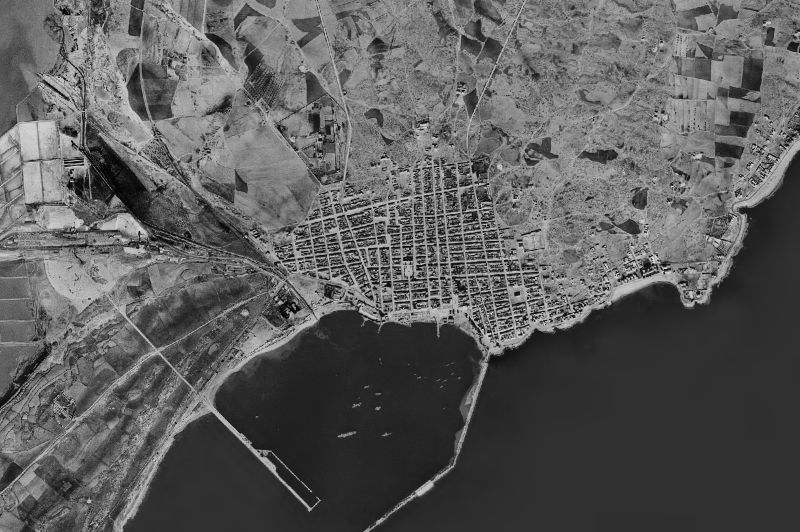 Ortofoto de 1956-1957 del núcleo de Torrevieja