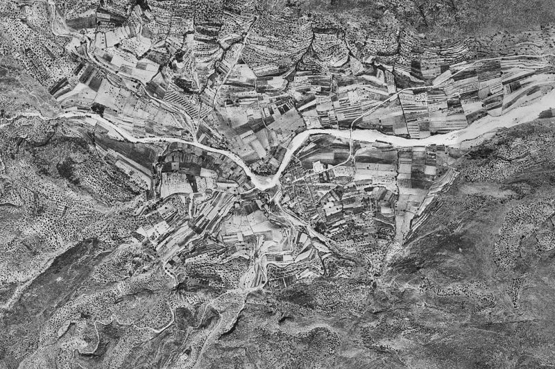 Ortofoto de 1956-1957 del núcleo de La Vall d'Ebo
