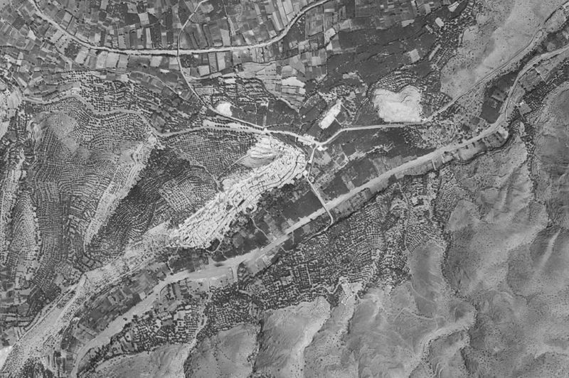 Ortofoto de 1956-1957 del núcleo de Abla