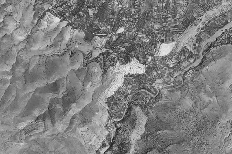 Ortofoto de 1956-1957 del núcleo de Abrucena