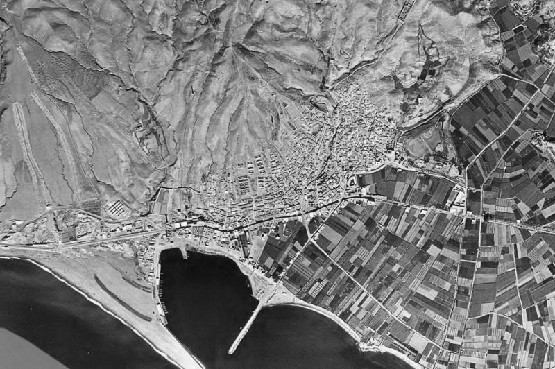 Ortofoto de 1956-1957 del núcleo de Adra