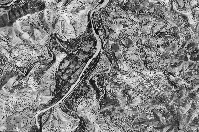 Ortofoto de 1956-1957 del núcleo de Albanchez