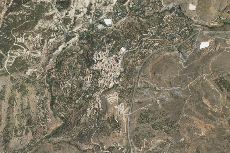 Ortofoto actual del núcleo de Alcolea