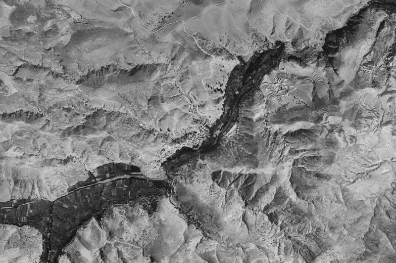 Ortofoto de 1956-1957 del núcleo de Alcóntar