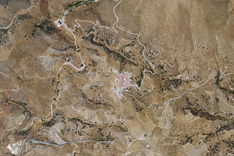 Ortofoto actual del núcleo de Alcudia de Monteagud
