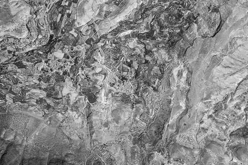 Ortofoto de 1956-1957 del núcleo de Alicún