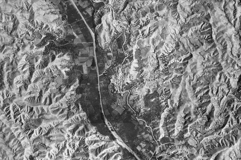 Ortofoto de 1956-1957 del núcleo de Alsodux
